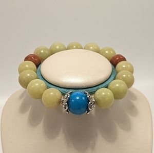 Chunky, Stretchy Beaded Bracelet